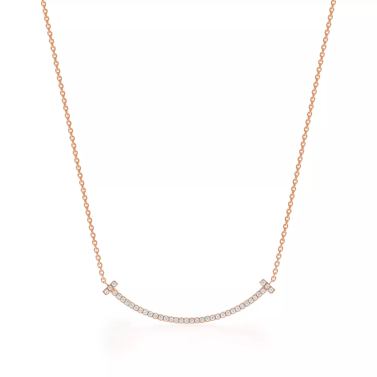 Tiffany T Smile Pendant with Diamonds Necklaces