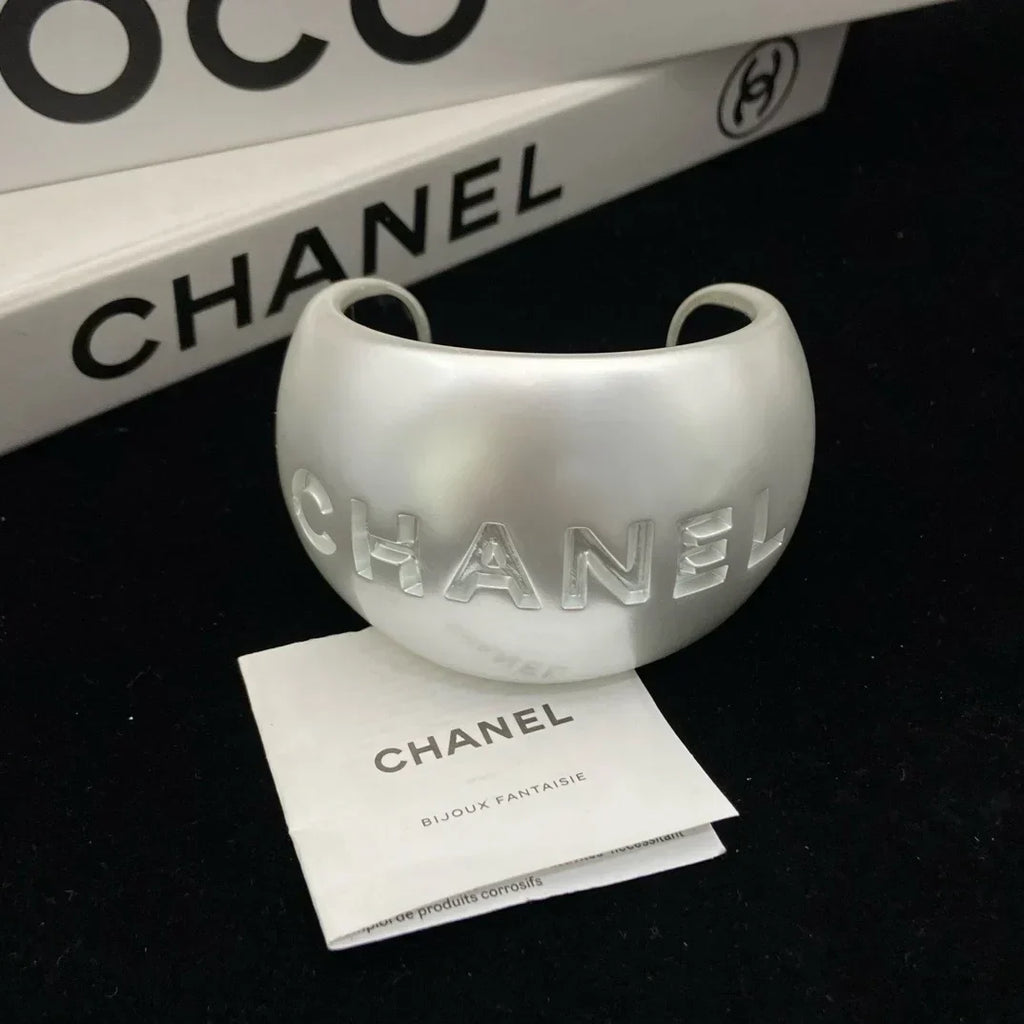 Chanel White Bangle Bracelets