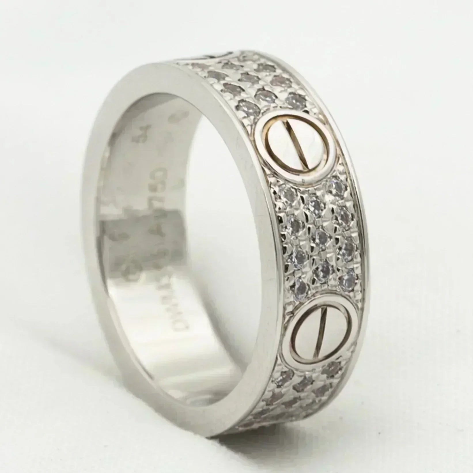 CARTIER LOVE RING 5.5MM DIAMONDS PAVED