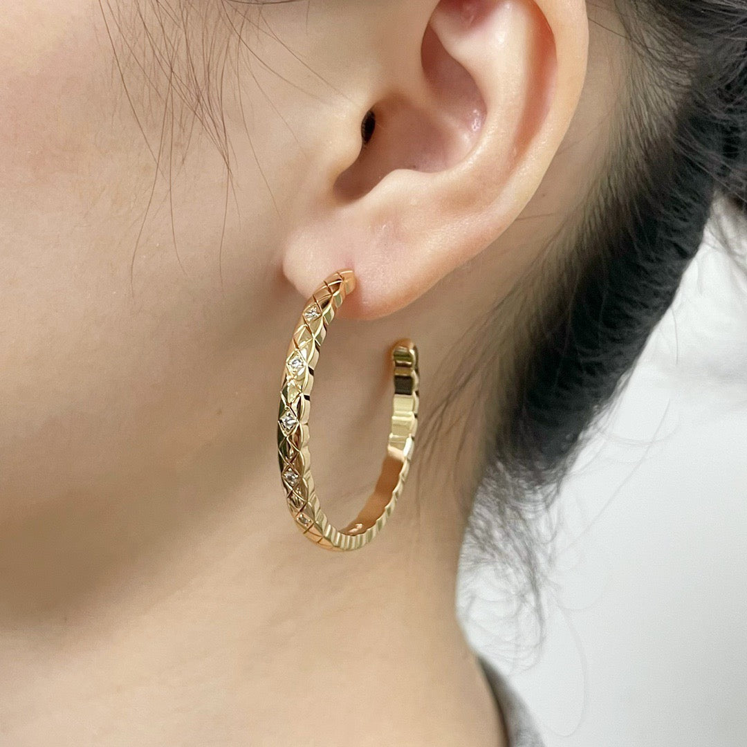 Chanel Coco Crush Earring Hoops Earrings