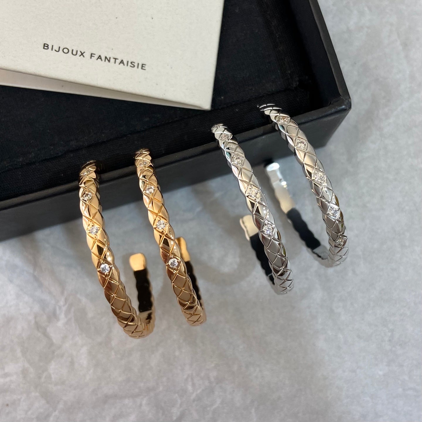 Chanel Coco Crush Earring Hoops Earrings