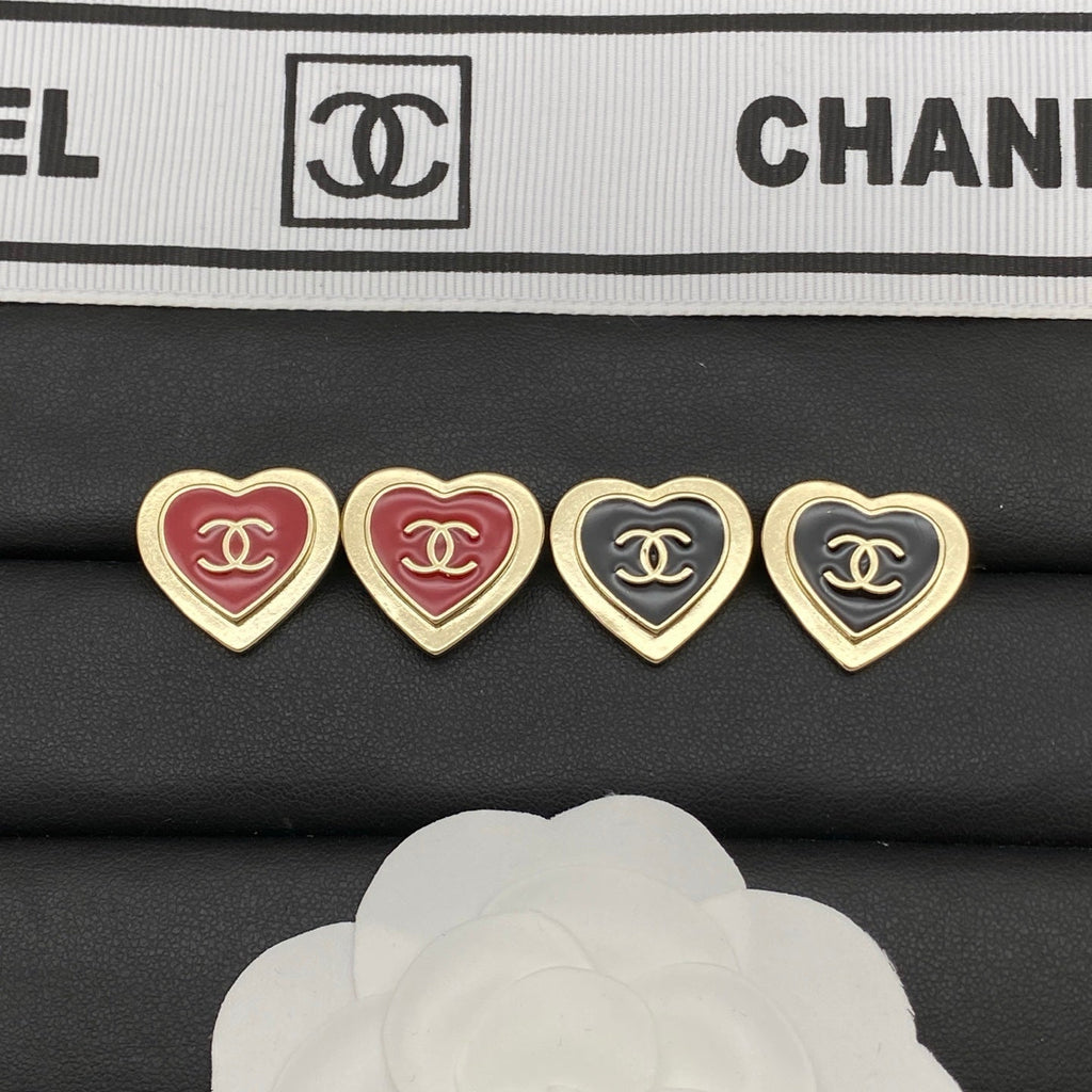 Chanel Heart Earring Studs Earrings