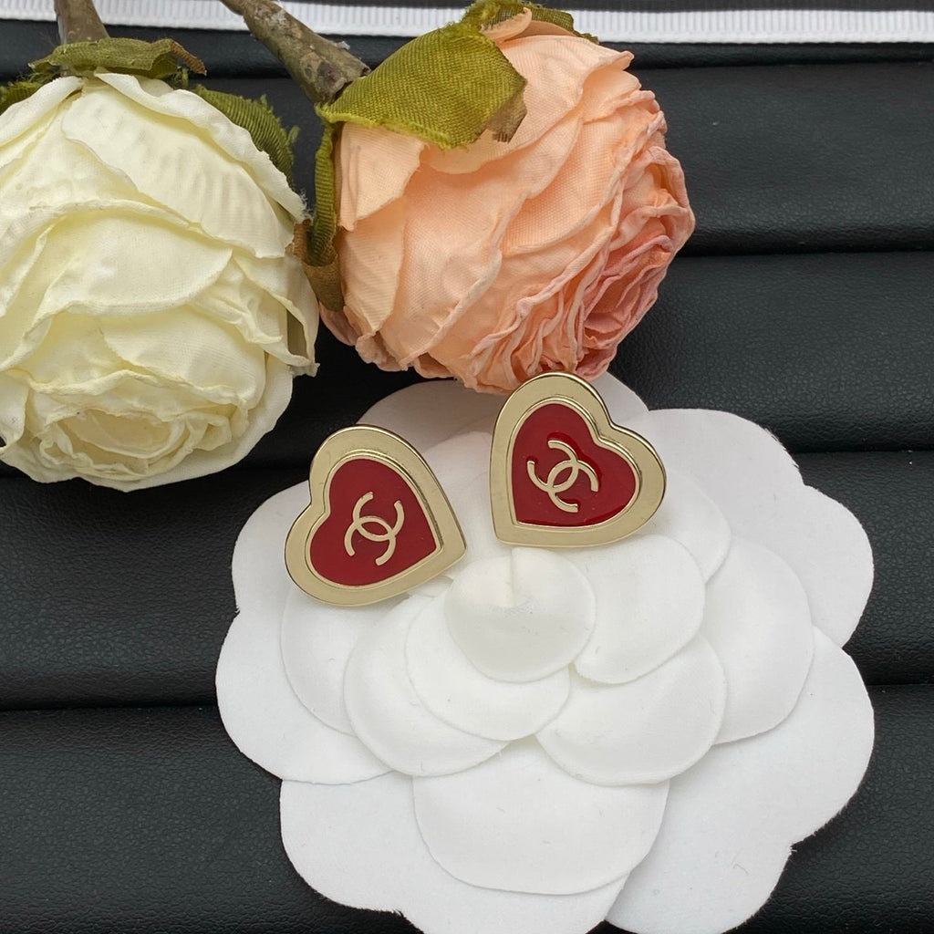 Chanel Heart Earring Studs Earrings
